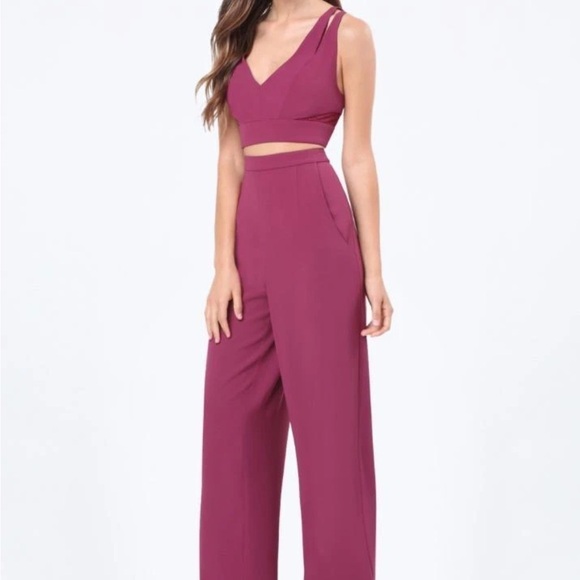 BEBE DIAMOND MESH INSERT TOP CROPPED CROP TOP - Picture 3 of 12